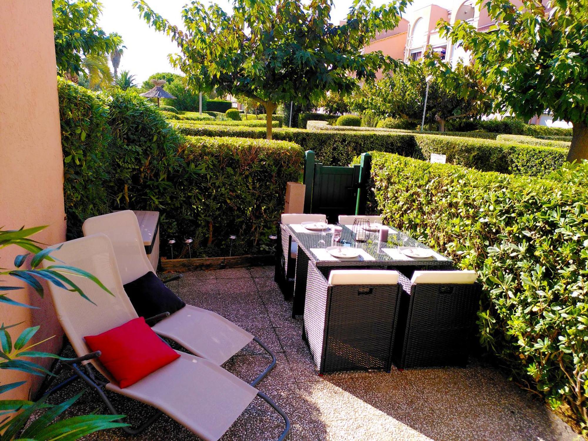 Nid Douillet F2, Clim, Jardin, Piscine, Parking, Plage 200 M Palavas Kültér fotó